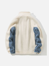 Manteau Sherpa classique à blocs de couleurs